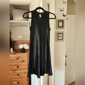 Vintage 90's Black Satin Dress size small